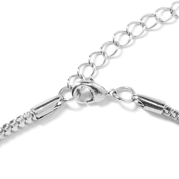 White and Black Austrian Crystal Elephant Necklace - Picture 3 of 3